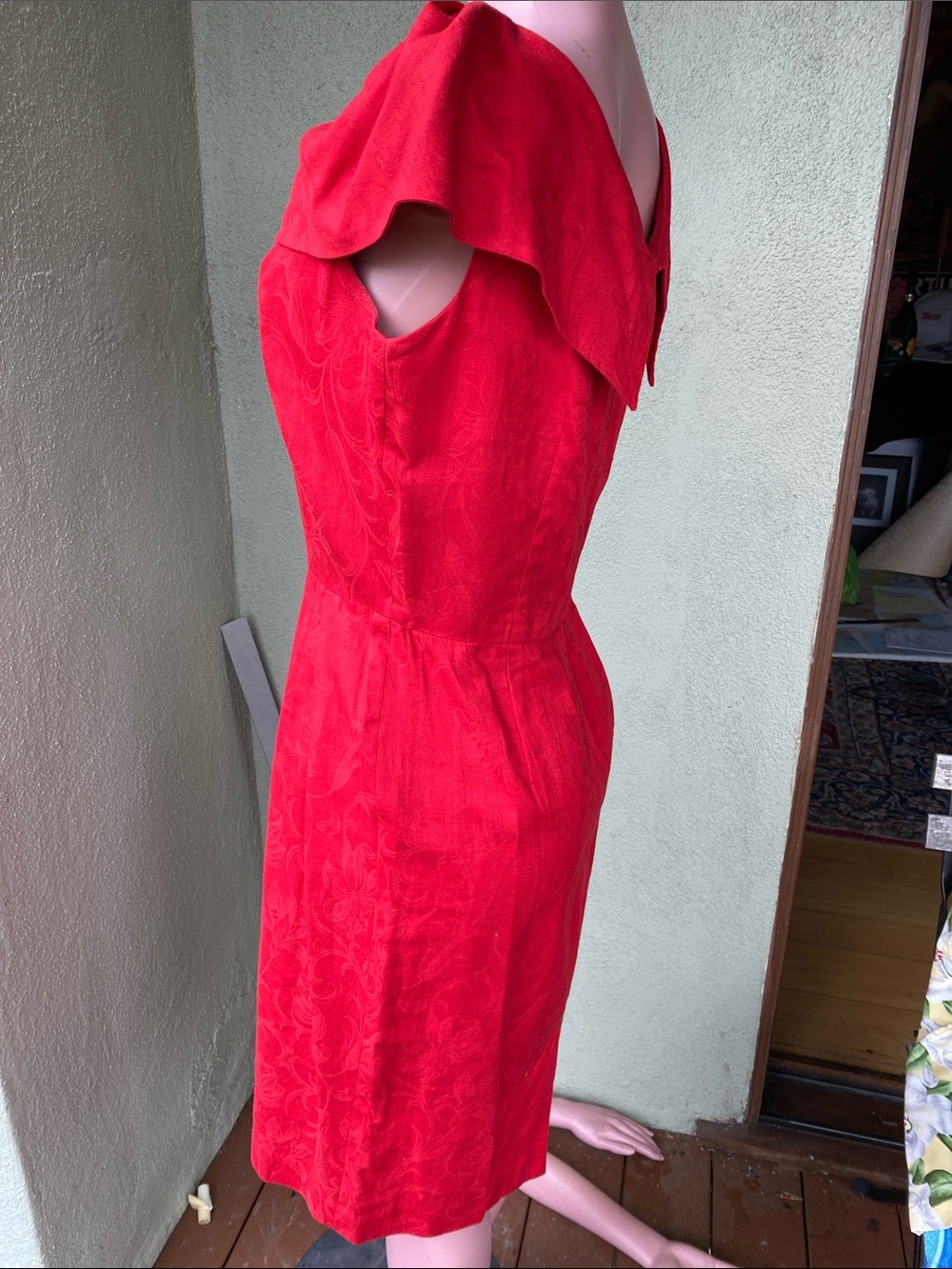 Liz Claiborne Bold Red Midi Sheath Dress - Picture 4 of 10